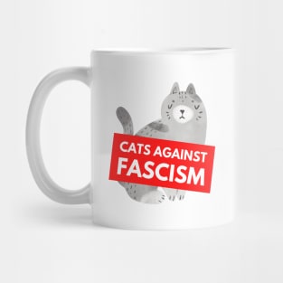 Cats Against Fascism (White) Mug